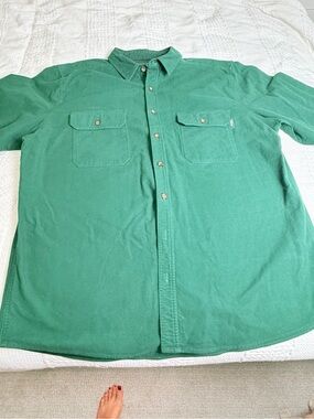 Woolrich Green Long-Sleeve Button-Down Work‎ Shirt
